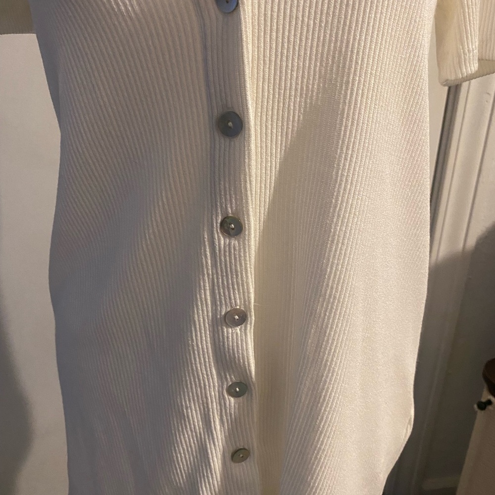 Zara Off-White Ribbed Garment